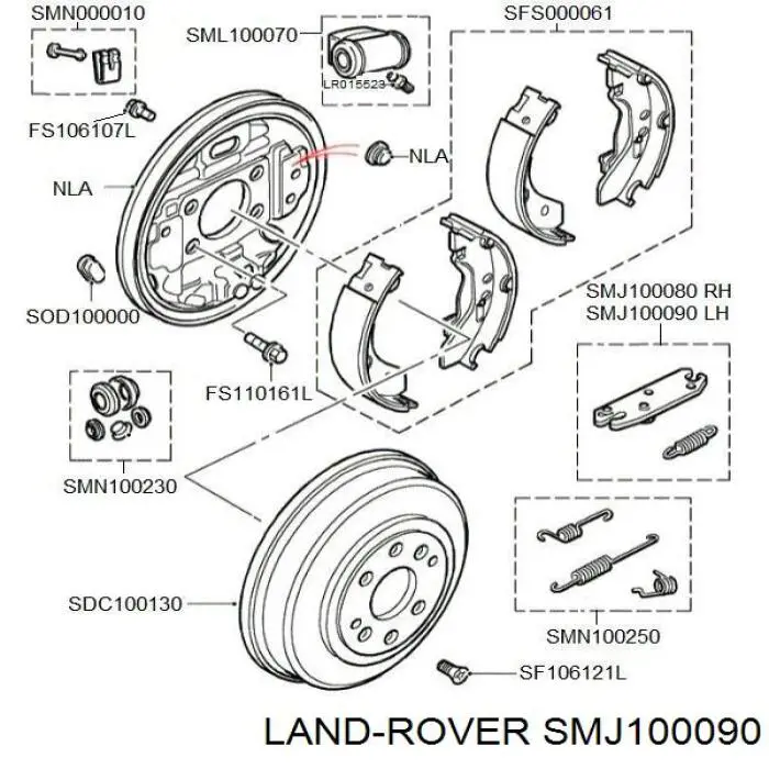 Регулятор заднього барабанного гальма Britpart SMJ100090 ціна, від 16.46 USD
