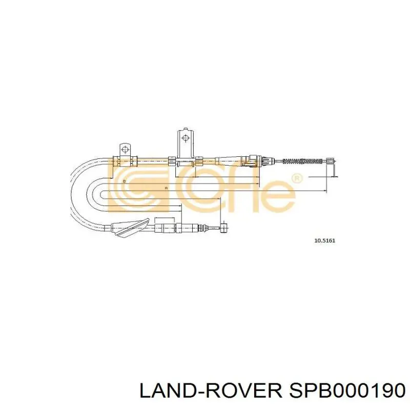 SPB000190 Land Rover Трос ручника задній лівий