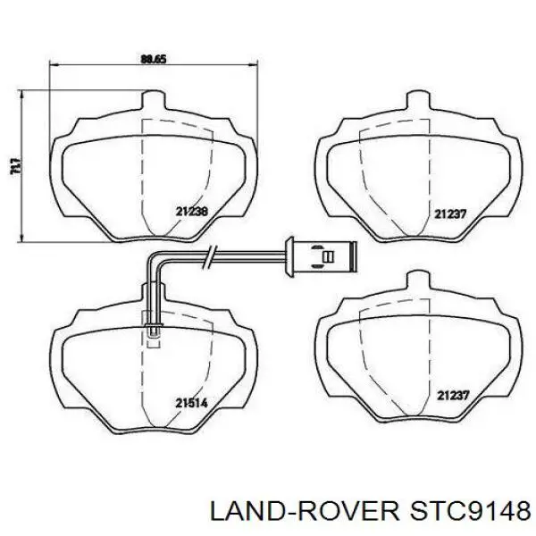 Колодки гальмові задні, дискові STC9148 Land Rover