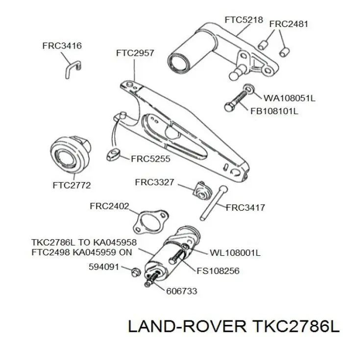 TKC2786L Land Rover Циліндр зчеплення робочий