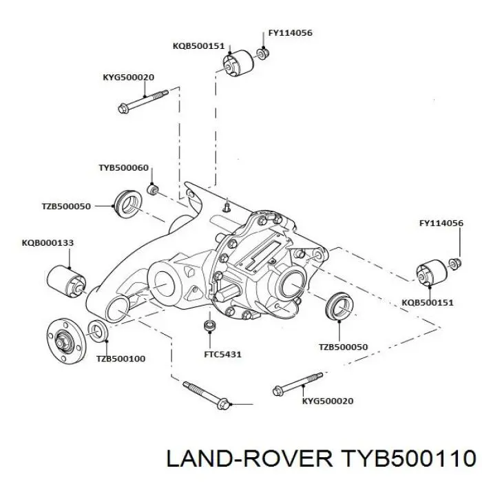 TYB500110 Land Rover Пробка заливна заднього (переднього) моста