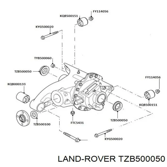Сальник редуктора переднього моста Land Rover TZB500050 ціна, від 11.39 USD