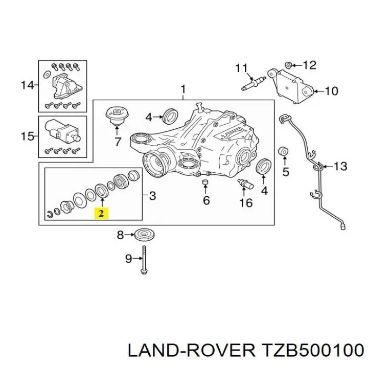 Сальник хвостовика редуктора заднього моста Land Rover Discovery 3 (LR3) (Land Rover Діскавері)