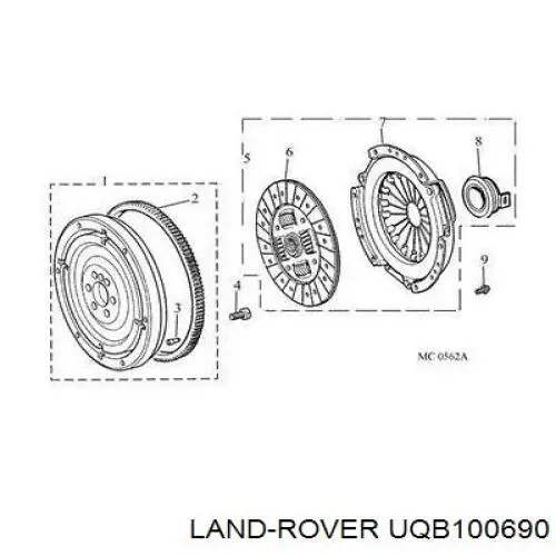 Зчеплення Land Rover UQB100690 ціна, від 33.15 USD