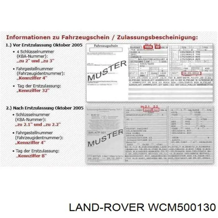  Land Rover WCM500130 ціна, від 5.47 USD