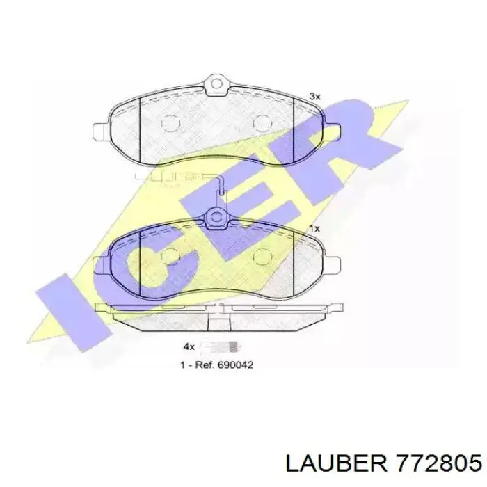 Супорт задній правий 772805 Lauber