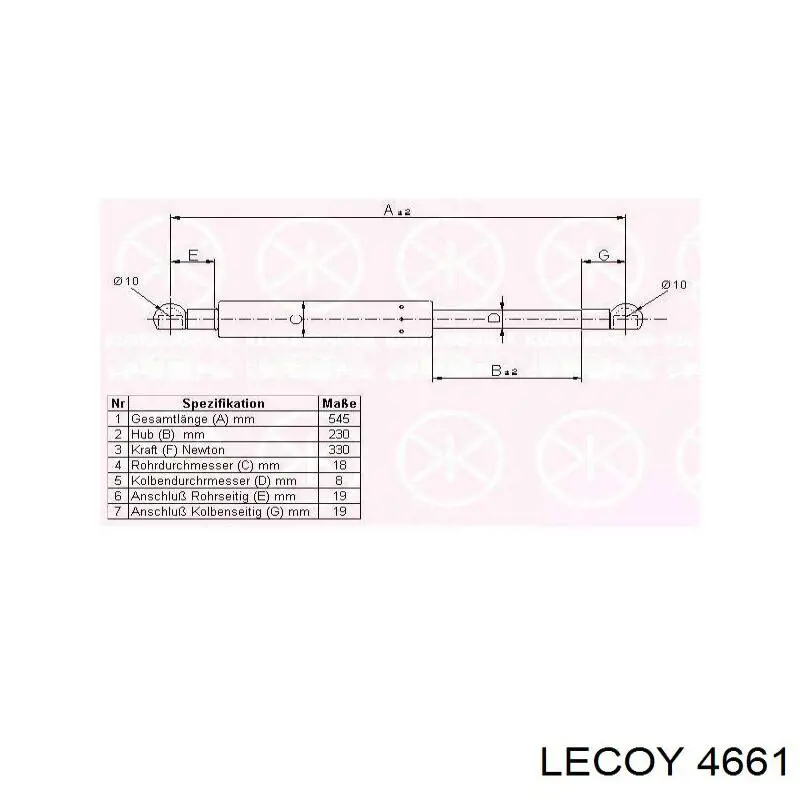 Трос газу 4661 Lecoy