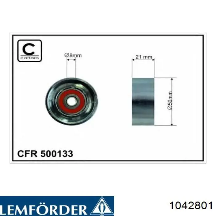 Ролик ременя ГРМ, паразитний 1042801 Lemforder