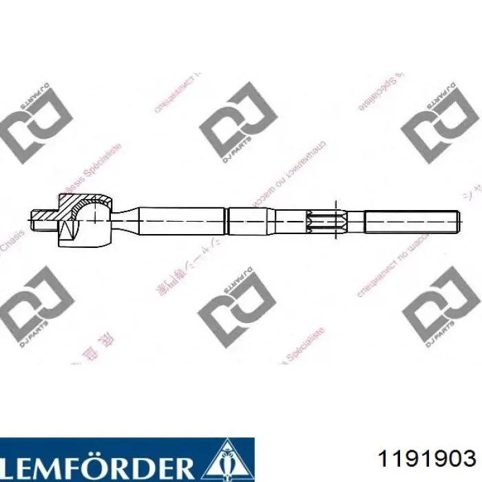 Тяга рульова поперечна Lemforder 1191903 ціна, від 9.57 USD