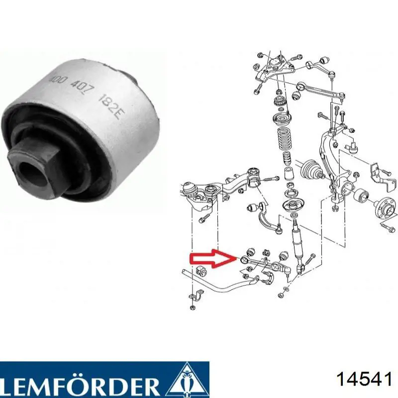 Сайлентблок нижнього важеля передньої підвіски Lemforder 14541 ціна, від 6.24 USD