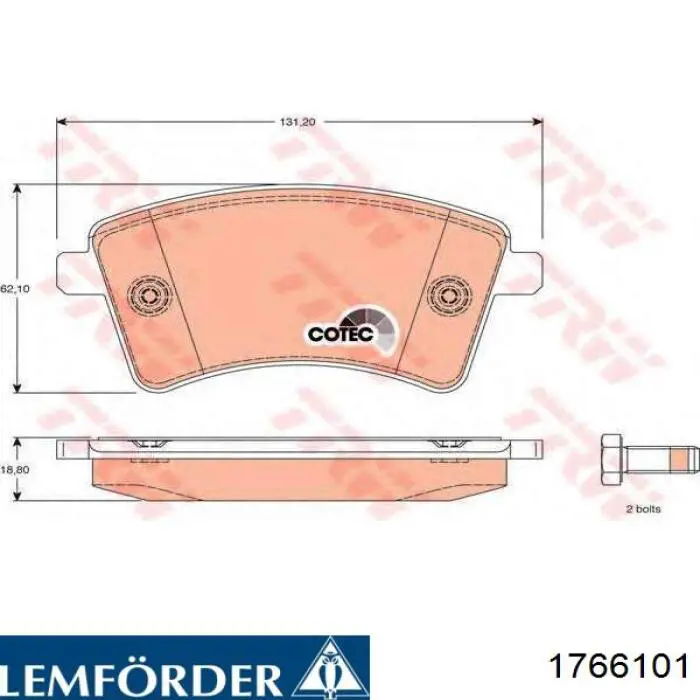 Сайлентблок переднього верхнього важеля 1766101 Lemforder