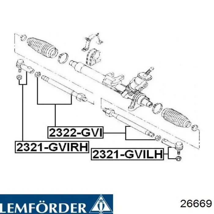 Наконечник рульовий Lemforder 26669 ціна, від 12.01 USD