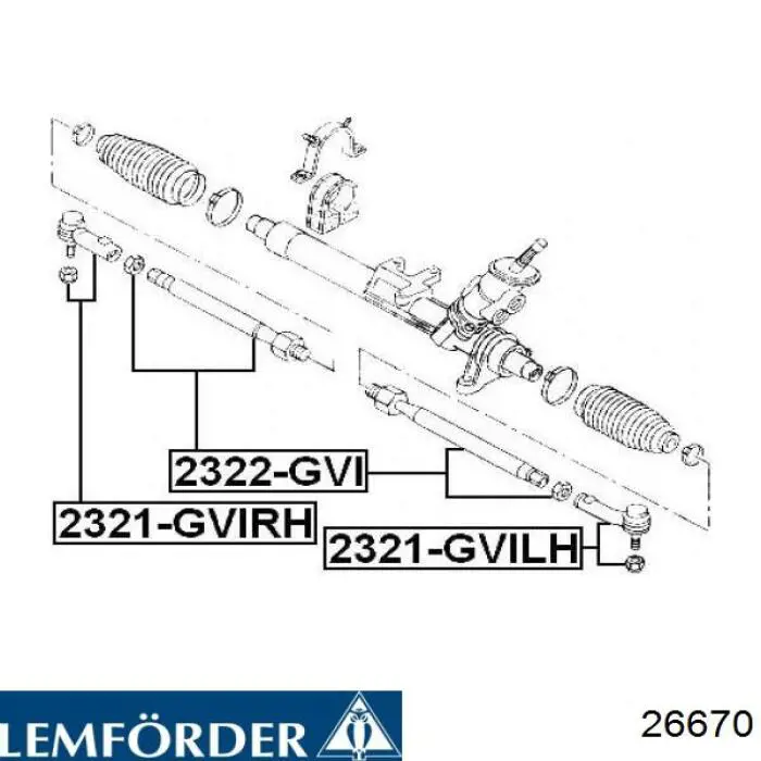 Купити 26670 Lemforder Рульовий наконечник