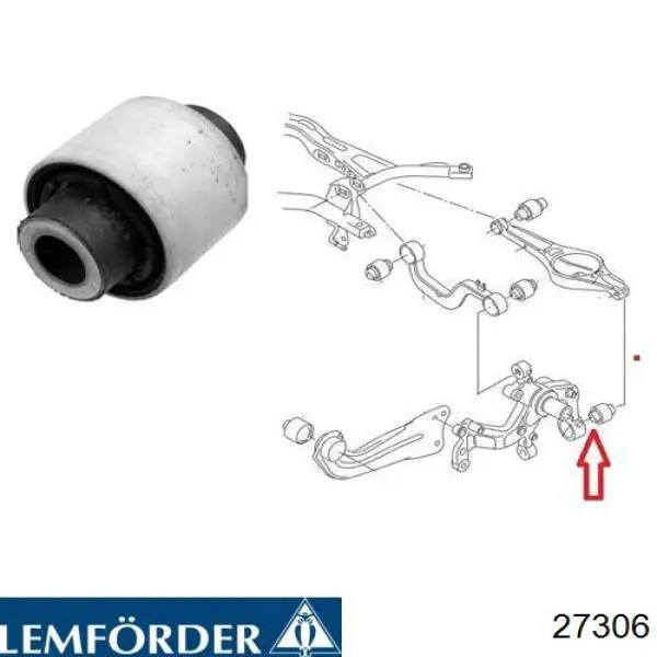 Купити 27306 Lemforder Сайлентблок цапфи задньої