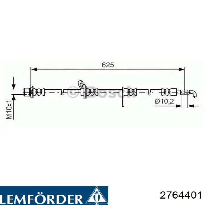 Тяга рульова в зборі, права 2764401 Lemforder