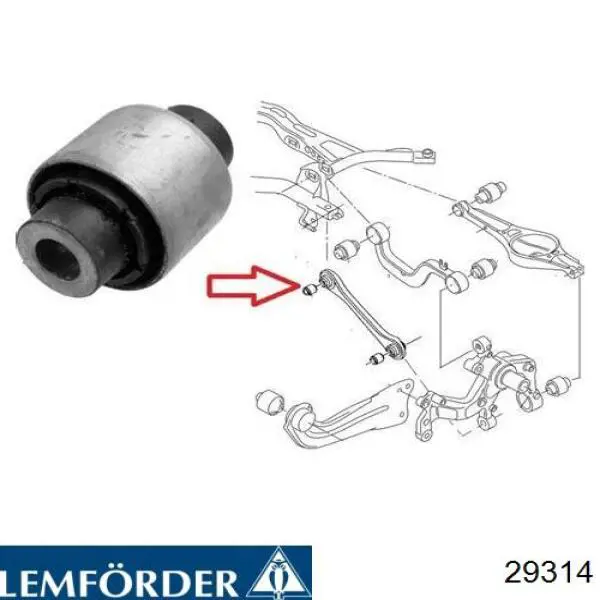 Сайлентблок заднього важеля Lemforder 29314 ціна, від 7.06 USD