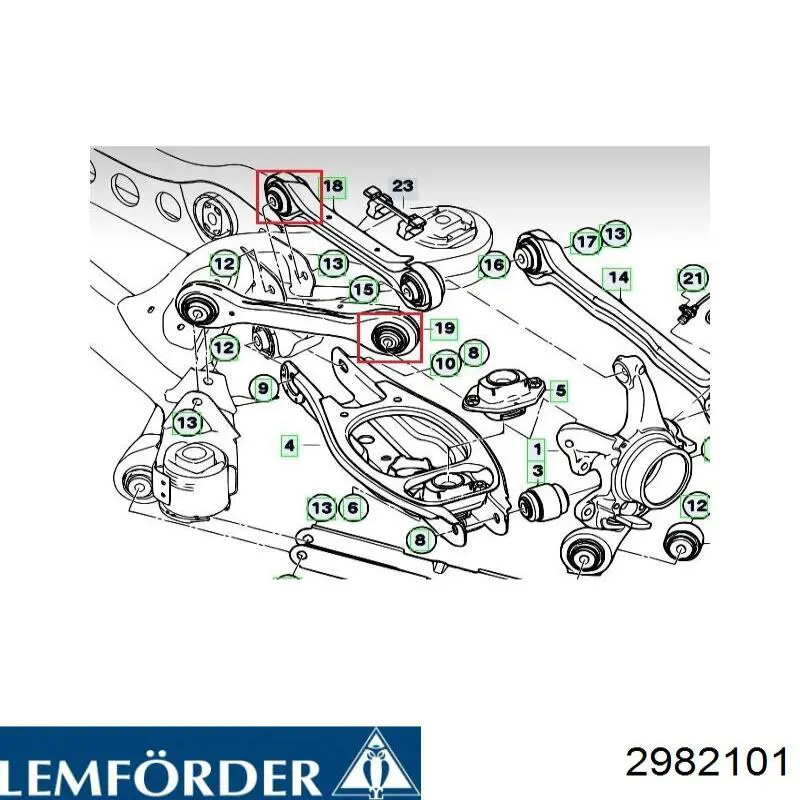 Сайлентблок заднього важеля Lemforder 2982101 ціна, від 9.13 USD