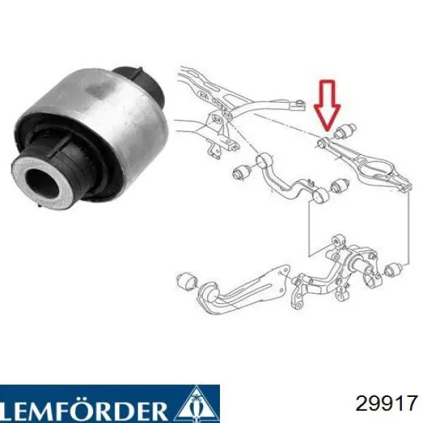 29917 Lemforder Сайлентблок задньої тяги