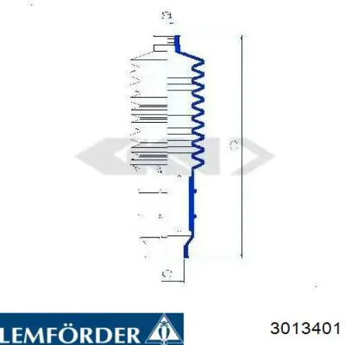 Купити 3013401 Lemforder Пильник рульового механізму/рейки, лівий