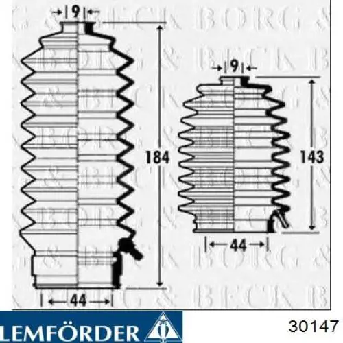 30147 Lemforder Пильник рульової