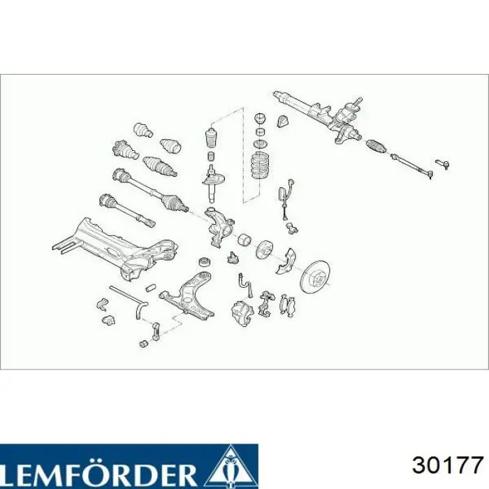 Пильник рульової рейки 30177 Lemforder
