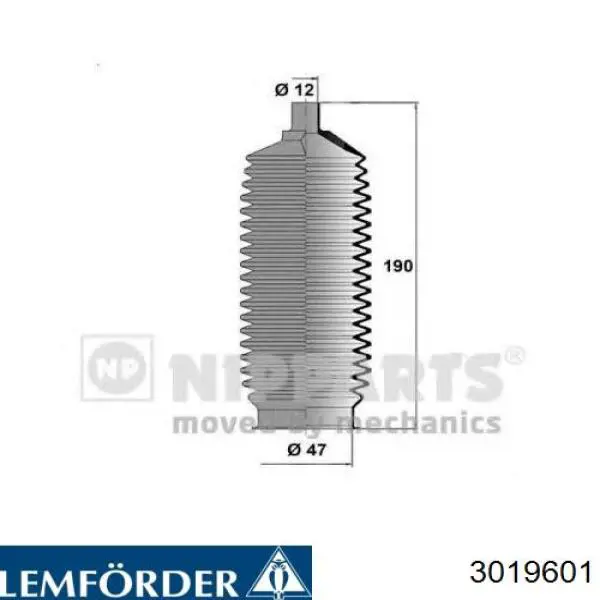Пильник рульової тяги Lemforder 3019601 ціна, від 5.38 USD