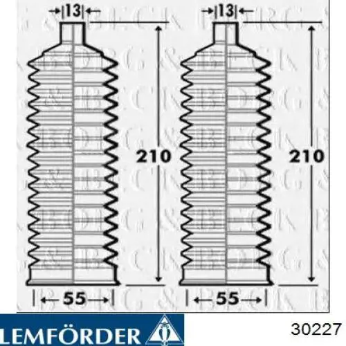 Пильник рульової тяги Lemforder 30227 ціна, від 4.55 USD