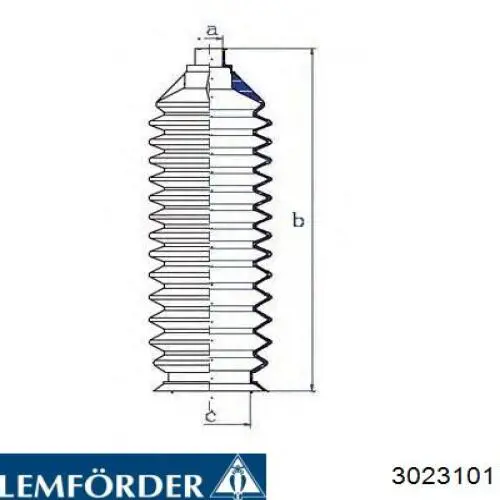 3023101 Lemforder Пильник рульової