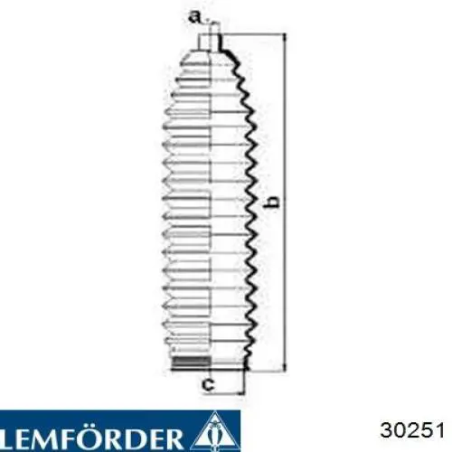 30251 Lemforder пильник рульового механізму/рейки