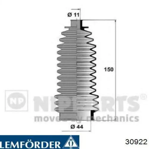 Пыльник рулевой LEMFORDER 30922