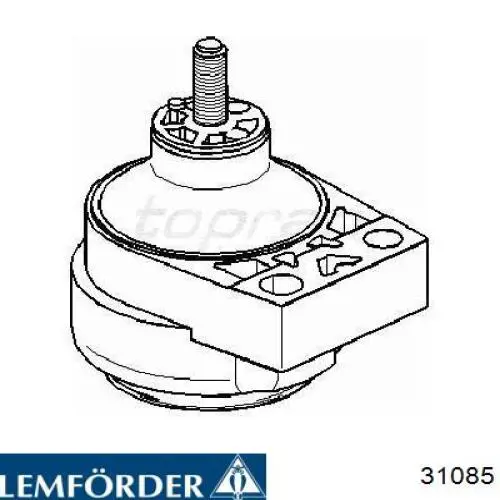Подушка (опора) двигуна, права 31085 Lemforder