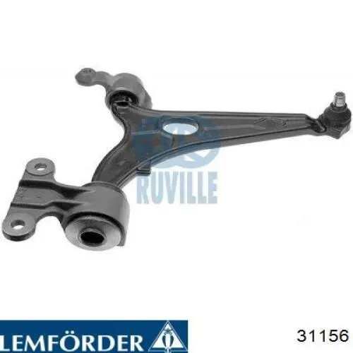 Важіль передньої підвіски нижній, правий 31156 Lemforder