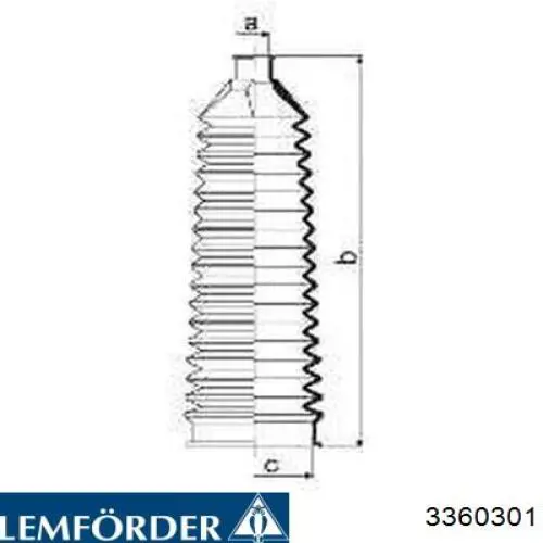Чохол рульової рейки правий Lemforder 3360301 ціна, від 4.78 USD