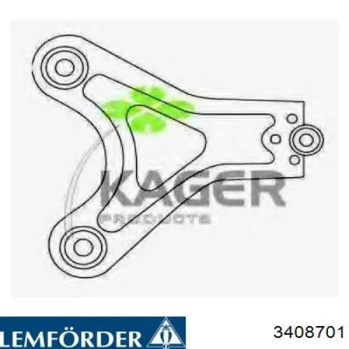 Купити 3408701 Lemforder Важіль передньої підвіски нижній, лівий/правий