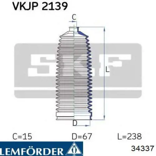 Пильник рульової тяги Lemforder 34337 ціна, від 19.89 USD