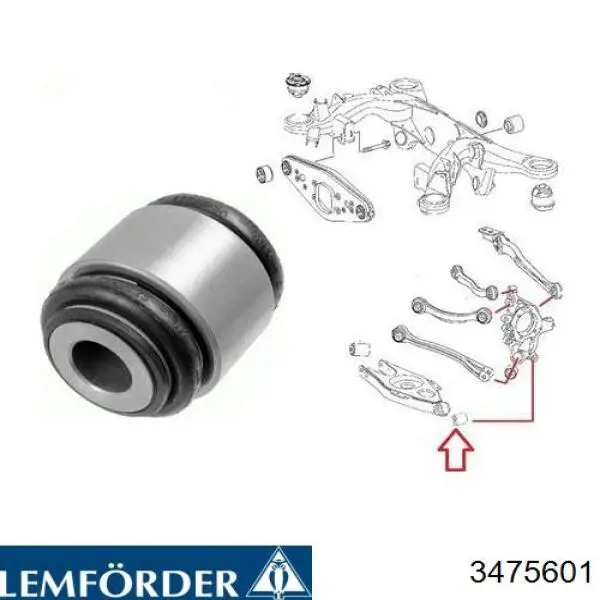 Купити 3475601 Lemforder Сайлентблок цапфи задньої