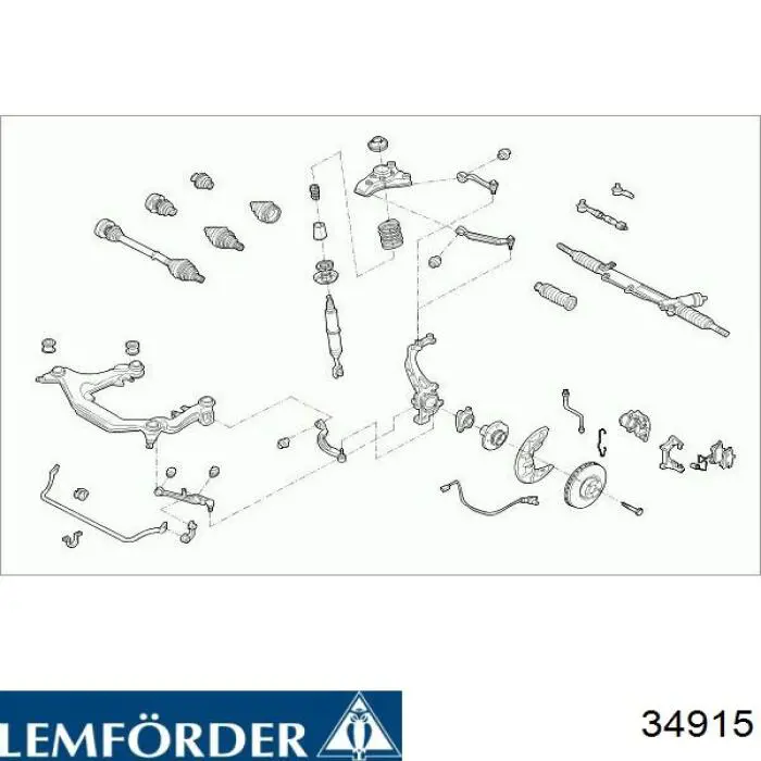 Купити 34915 Lemforder Пильник рульового механізму/рейки, правий