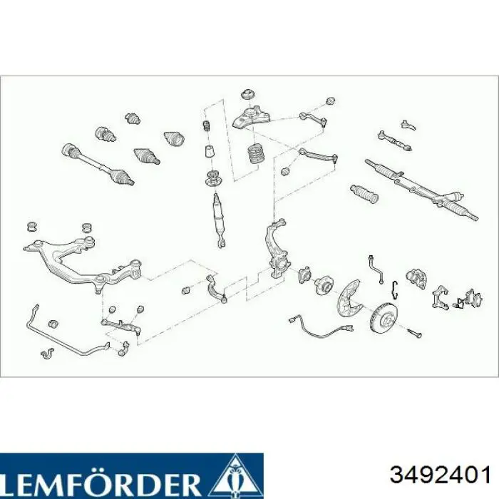 3492401 Lemforder пильник рульового механізму/рейки, лівий