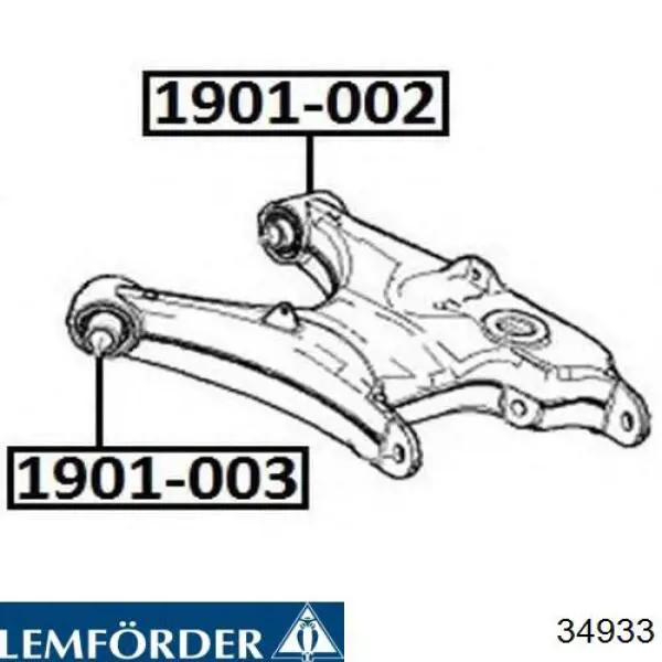34933 Lemforder Сайлентблок заднього нижнього важеля (Внутренний, Передний)