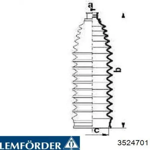Пильник рульової тяги Lemforder 3524701 ціна, від 11.21 USD