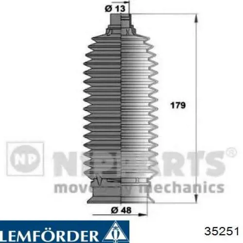 Пыльник рулевой LEMFORDER 35251