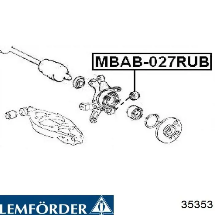 Сайлентблок переднього важеля 35353 Lemforder