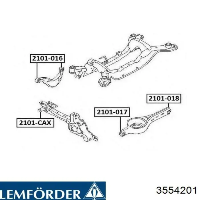 Сайлентблок заднього нижнього важеля Lemforder 3554201 ціна, від 8.11 USD