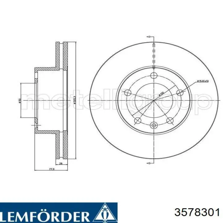 Сайлентблок заднього нижнього важеля 3578301 Lemforder