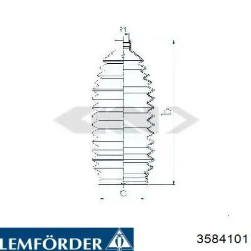 Пыльник рулевой LEMFORDER 35841