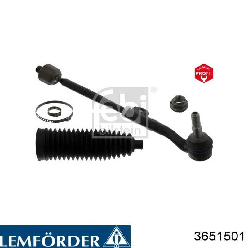 Тяга рульова в зборі, ліва Lemforder 3651501 ціна, від 58.48 USD