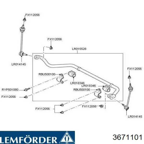 3671101 Lemforder стійка стабілізатора переднього