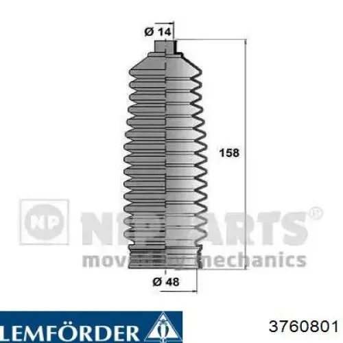 Купити 37608 Lemforder Пильник тяги