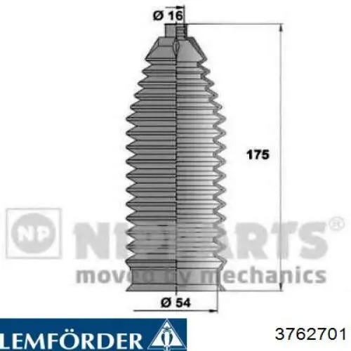 Пильник рульової тяги Lemforder 3762701 ціна, від 7.98 USD