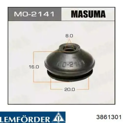 Амортизаційна стійка Lemforder 3861301 ціна, від 14.25 USD